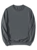 Long Sleeve Solid Crew Neck Pullover Sweatshirt
