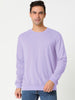 Long Sleeve Solid Crew Neck Pullover Sweatshirt