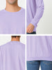 Long Sleeve Solid Crew Neck Pullover Sweatshirt