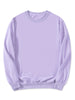 Long Sleeve Solid Crew Neck Pullover Sweatshirt