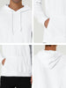 Long Sleeve Soild Color Drawstring Pullover Hoodies