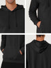 Long Sleeve Soild Color Drawstring Pullover Hoodies