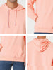 Long Sleeve Soild Color Drawstring Pullover Hoodies