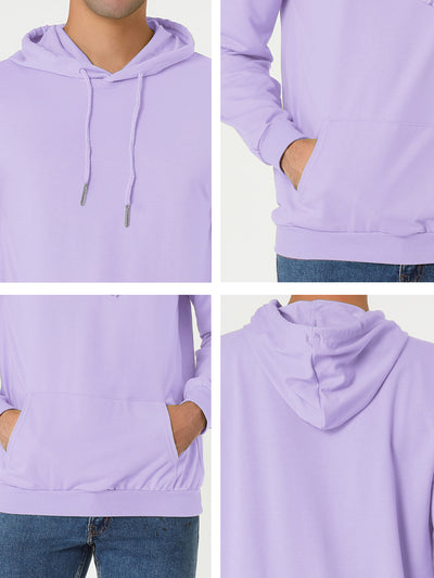 Long Sleeve Soild Color Drawstring Pullover Hoodies