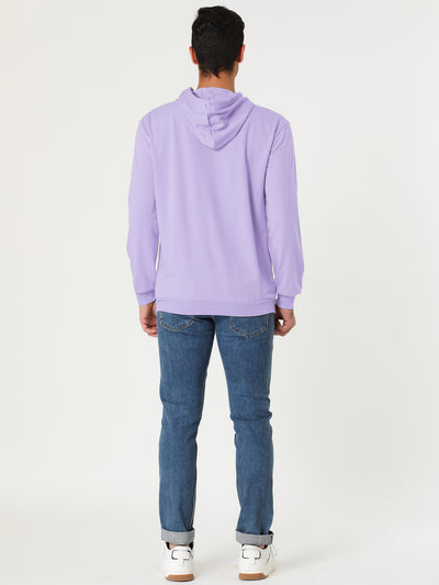 Long Sleeve Soild Color Drawstring Pullover Hoodies