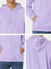 Long Sleeve Soild Color Drawstring Pullover Hoodies