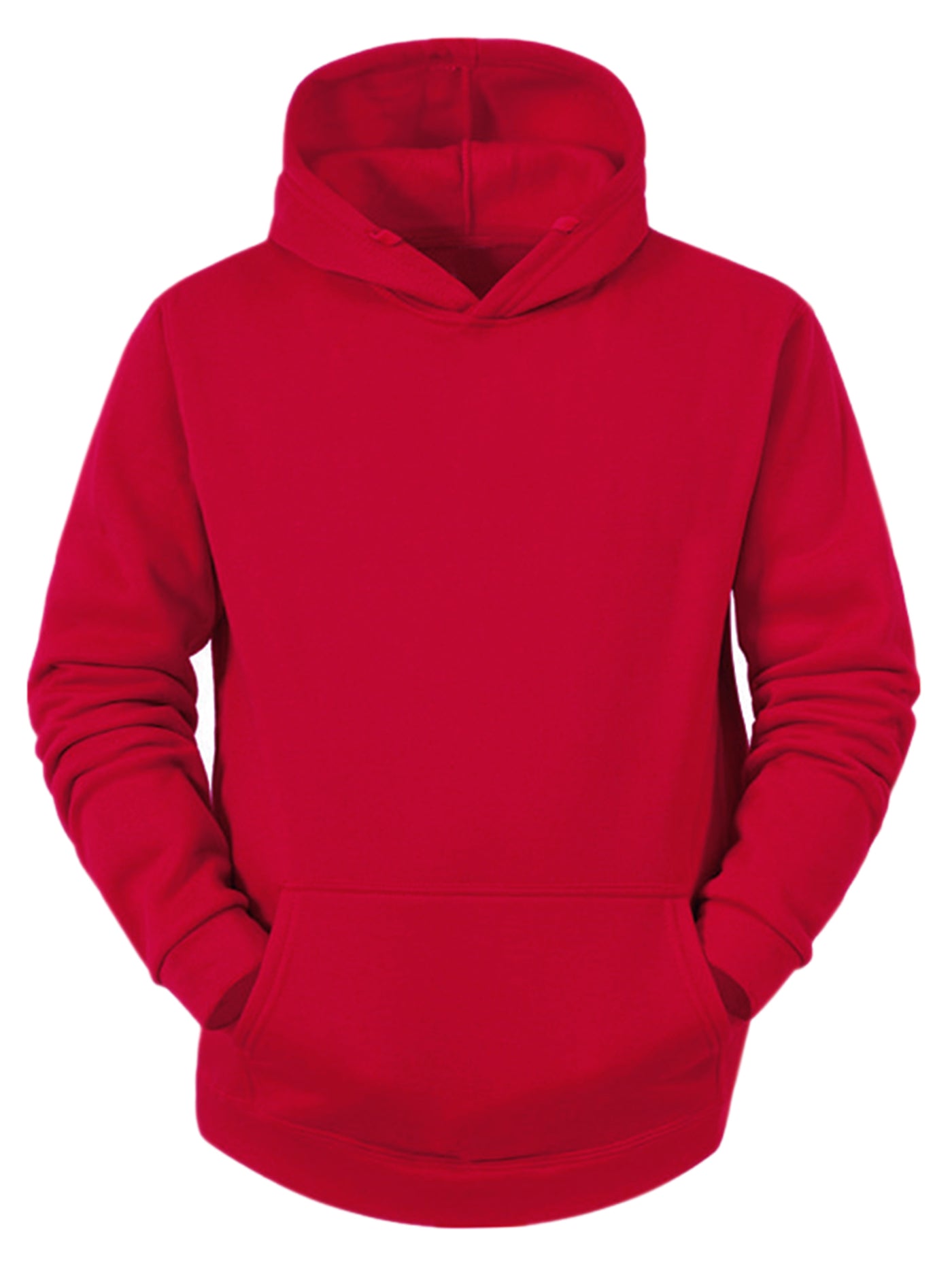 Bublédon Plush Lined Solid Color Long Sleeve Pullover Hoodies