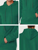 Plush Lined Solid Color Long Sleeve Pullover Hoodies