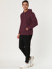 Plush Lined Solid Color Long Sleeve Pullover Hoodies