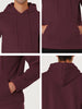 Plush Lined Solid Color Long Sleeve Pullover Hoodies