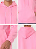 Plush Lined Solid Color Long Sleeve Pullover Hoodies