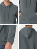 Plush Lined Solid Color Long Sleeve Pullover Hoodies