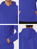 Plush Lined Solid Color Long Sleeve Pullover Hoodies