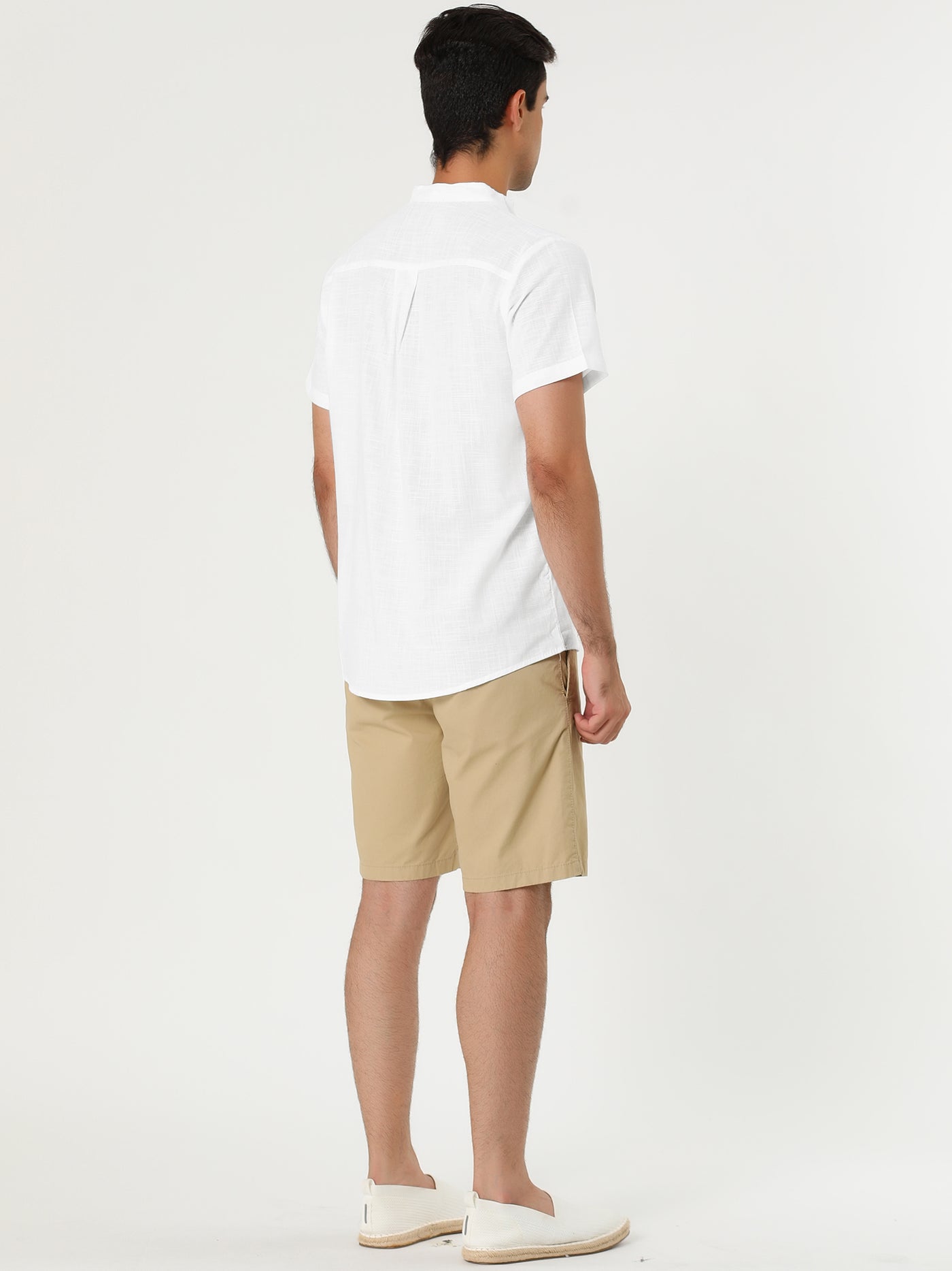 Bublédon Classic Linen Summer Short Sleeve Solid T-Shirts