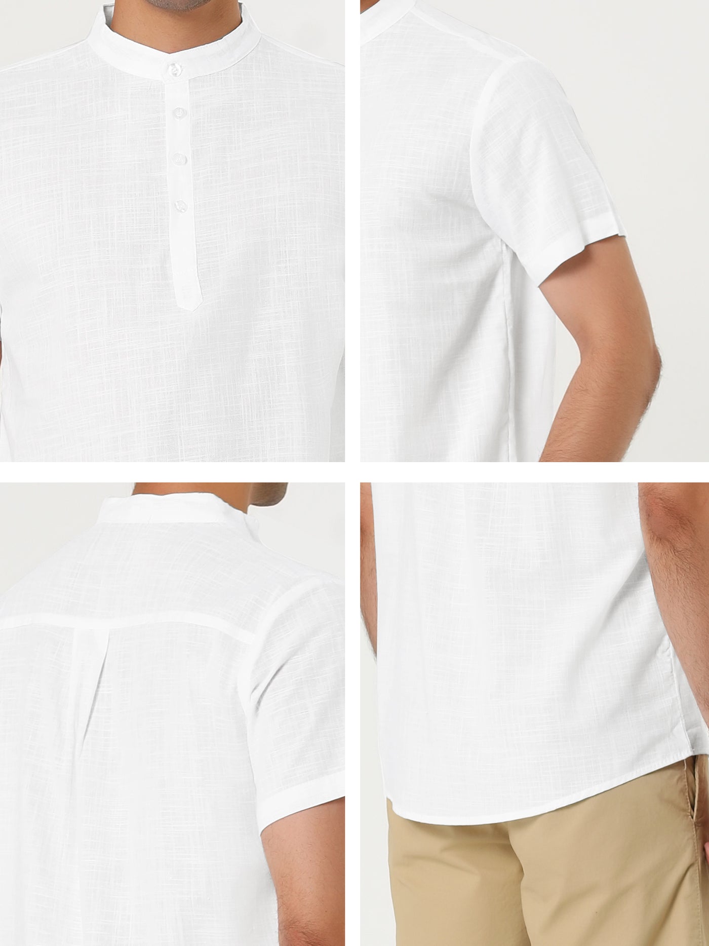 Bublédon Classic Linen Summer Short Sleeve Solid T-Shirts