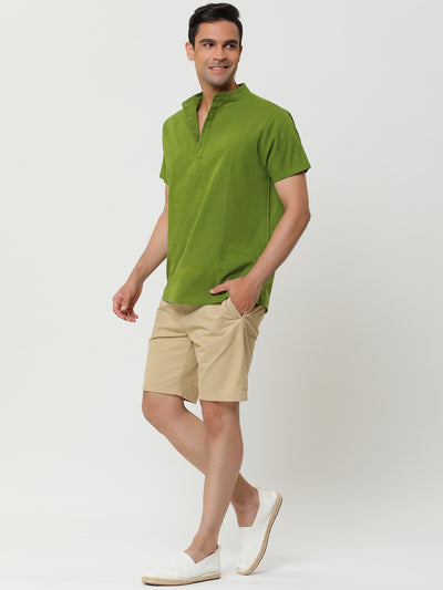 Classic Linen Summer Short Sleeve Solid T-Shirts