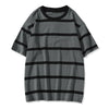 Color Block Striped Round Neck Short Sleeve T-shirt
