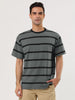 Color Block Striped Round Neck Short Sleeve T-shirt