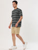 Color Block Striped Round Neck Short Sleeve T-shirt