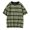 Color Block Striped Round Neck Short Sleeve T-shirt
