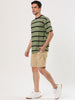 Color Block Striped Round Neck Short Sleeve T-shirt