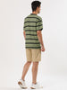 Color Block Striped Round Neck Short Sleeve T-shirt