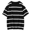 Color Block Striped Round Neck Short Sleeve T-shirt