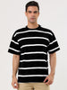 Color Block Striped Round Neck Short Sleeve T-shirt