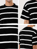 Color Block Striped Round Neck Short Sleeve T-shirt