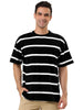 Color Block Striped Round Neck Short Sleeve T-shirt