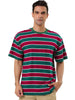 Color Block Striped Round Neck Short Sleeve T-shirt