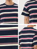 Color Block Striped Round Neck Short Sleeve T-shirt