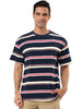 Color Block Striped Round Neck Short Sleeve T-shirt