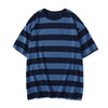 Color Block Striped Round Neck Short Sleeve T-shirt