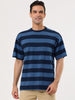 Color Block Striped Round Neck Short Sleeve T-shirt