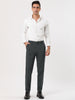 Classic Solid Color Mid Rise Full Length Dress Pants