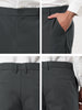 Classic Solid Color Mid Rise Full Length Dress Pants