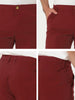 Casual Solid Summer Elastic Waist Capris Shorts