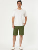 Casual Solid Summer Elastic Waist Capris Shorts