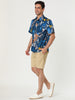 Lapel Floral Print Cotton Hawaiian Beach Botton Shirt