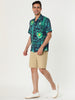 Lapel Floral Print Cotton Hawaiian Beach Botton Shirt