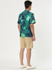 Lapel Floral Print Cotton Hawaiian Beach Botton Shirt