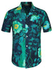 Lapel Floral Print Cotton Hawaiian Beach Botton Shirt