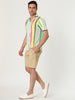 Chic Vertical Striped Camp Collar Short Sleeve Shirts