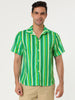 Summer Colorful Striped Short Sleeve Button Shirt