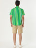 Summer Colorful Striped Short Sleeve Button Shirt