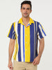 Summer Colorful Striped Short Sleeve Button Shirt