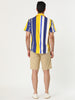 Summer Colorful Striped Short Sleeve Button Shirt