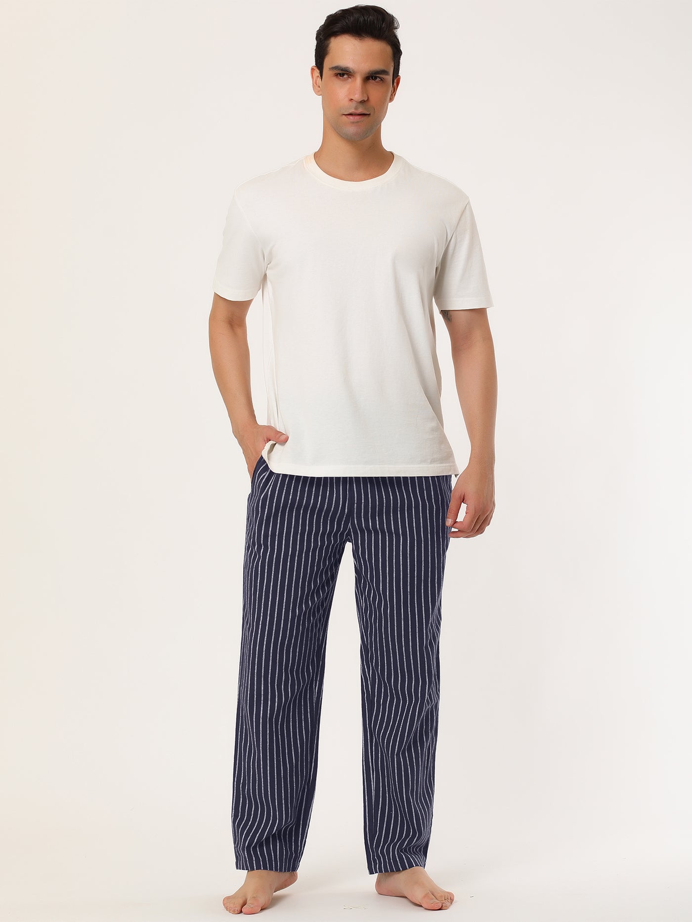 Bublédon Flannel Drawstring Plaid Elastic Waist Pajama Pants