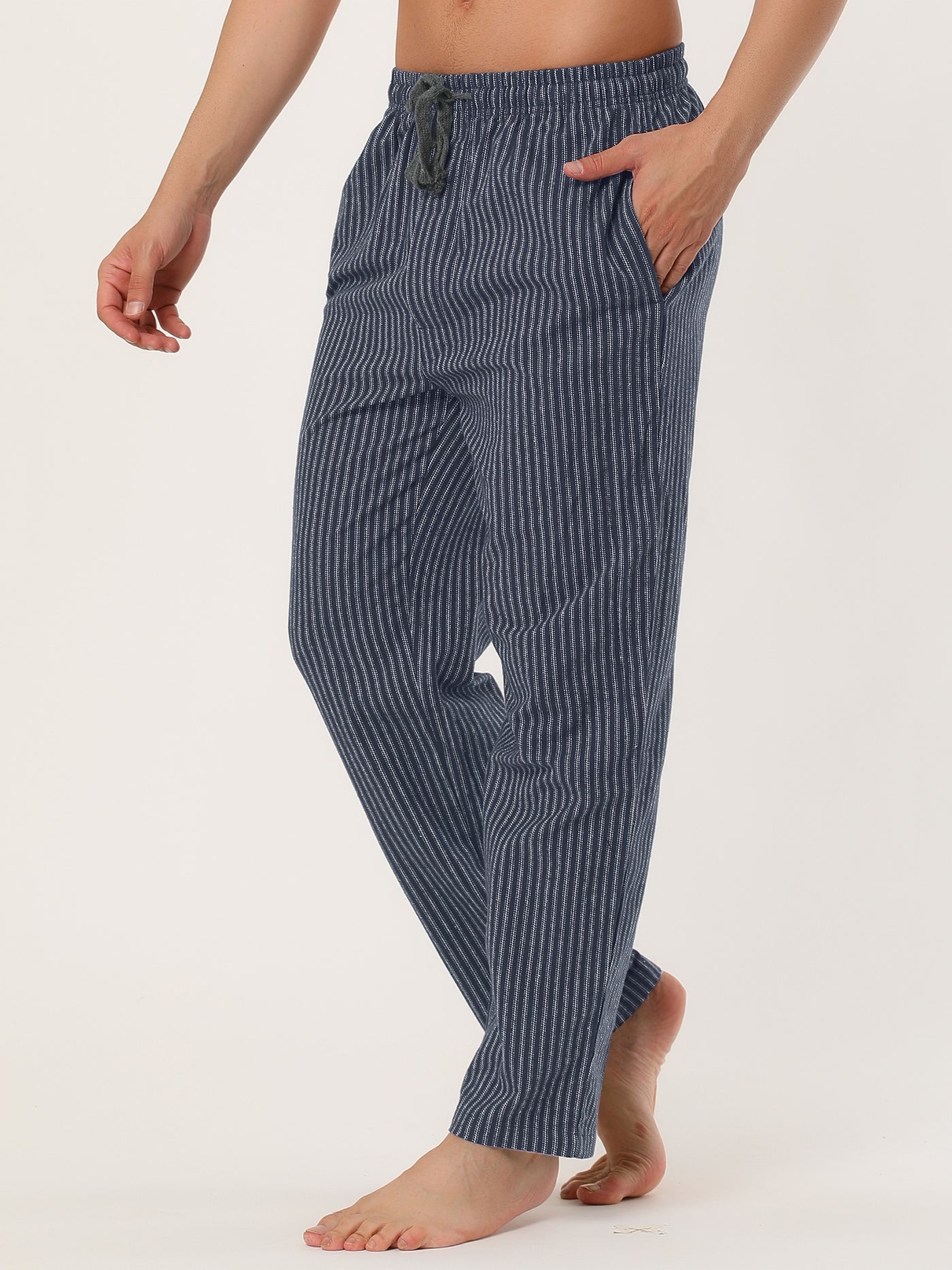 Bublédon Flannel Drawstring Plaid Elastic Waist Pajama Pants